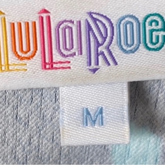 Rare LuLaRoe 👗 Amelia Dress sz M 10-12 Blue Floral Rose Zip A-Line Pockets 🦄 - Picture 6 of 6